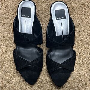 Dolce Vita Black Suede Mules
